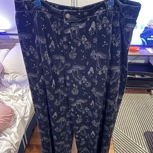 Disturbia Dusky Blue Velour Trousers